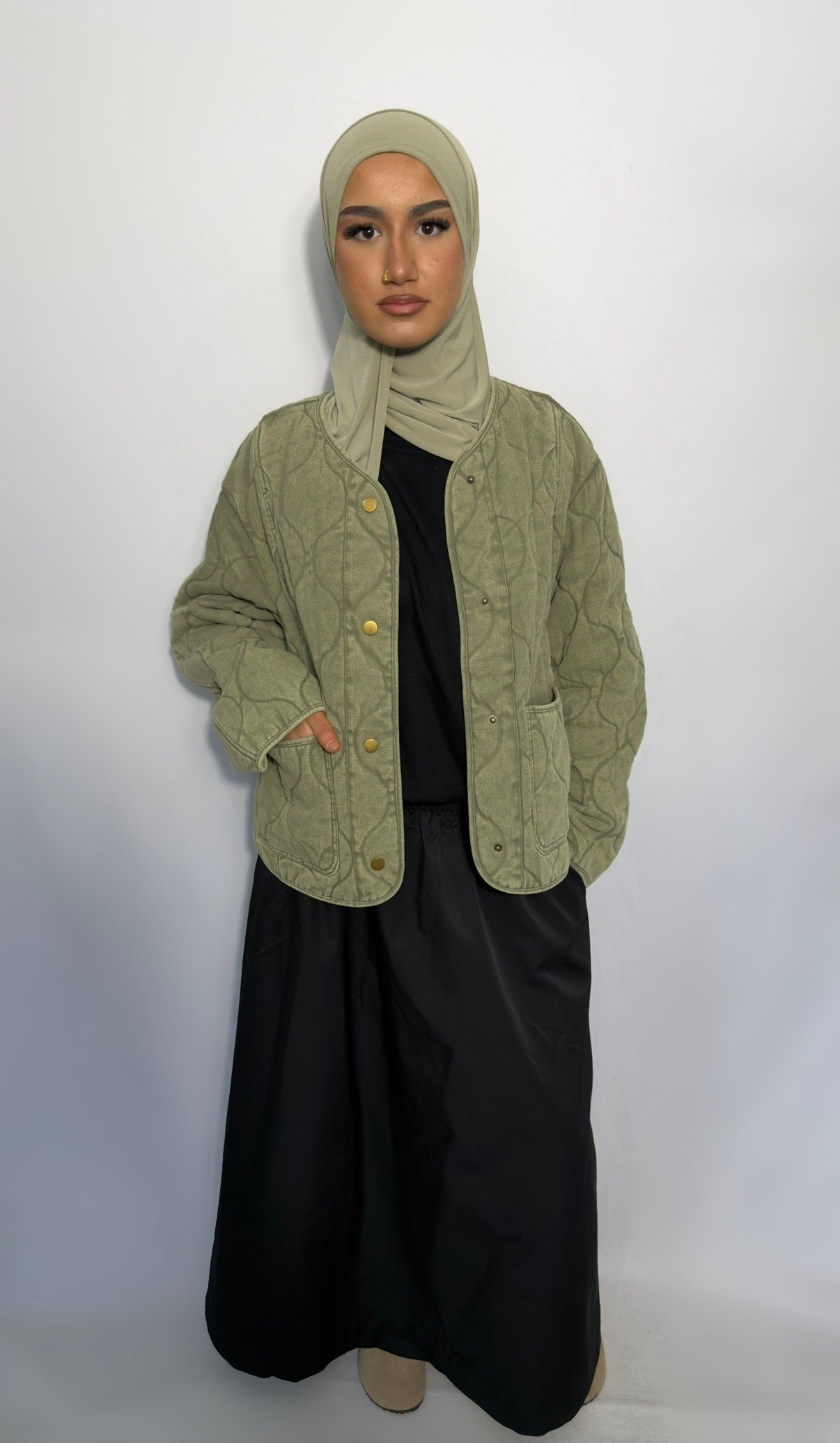 Veste matelassée kaki
